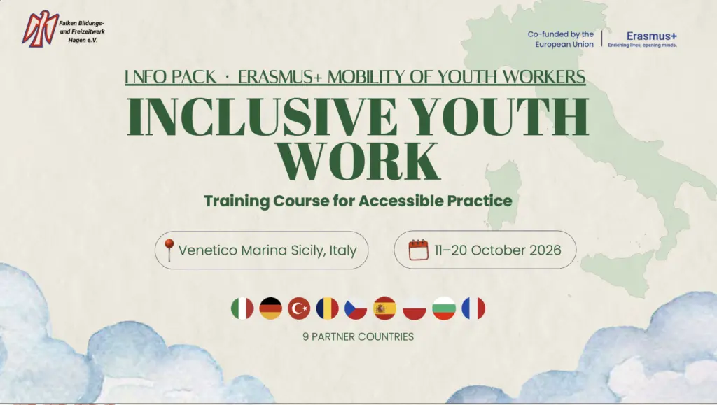 Open Call - Italy - Mobility of Youth Workers - Sicily Italy - Inclusive Youth Work Training Course for Accessible Practice